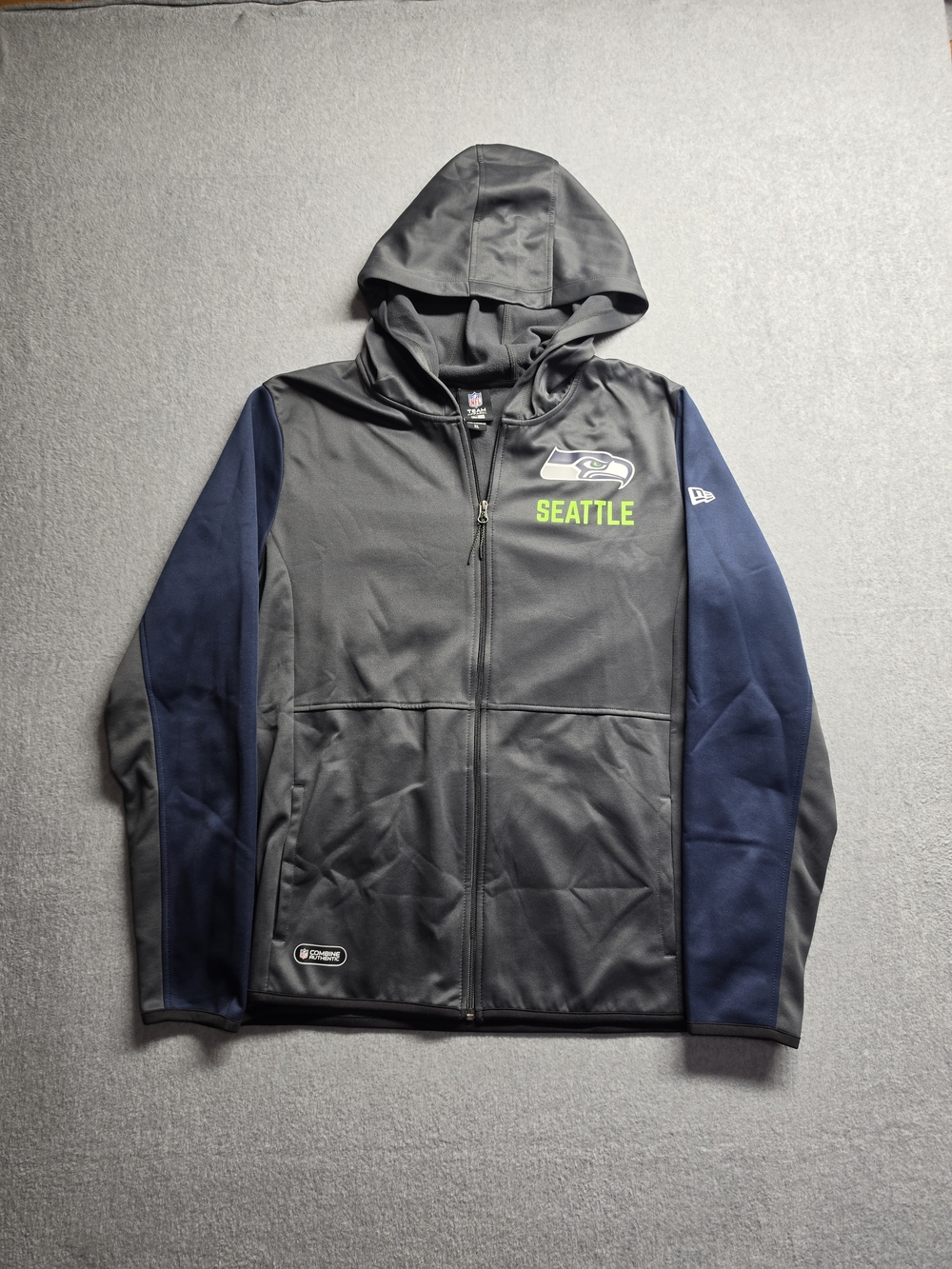 New Era Combine Authentic Seattle Seahawks Hoodie Men's XL Blue NFL EUC